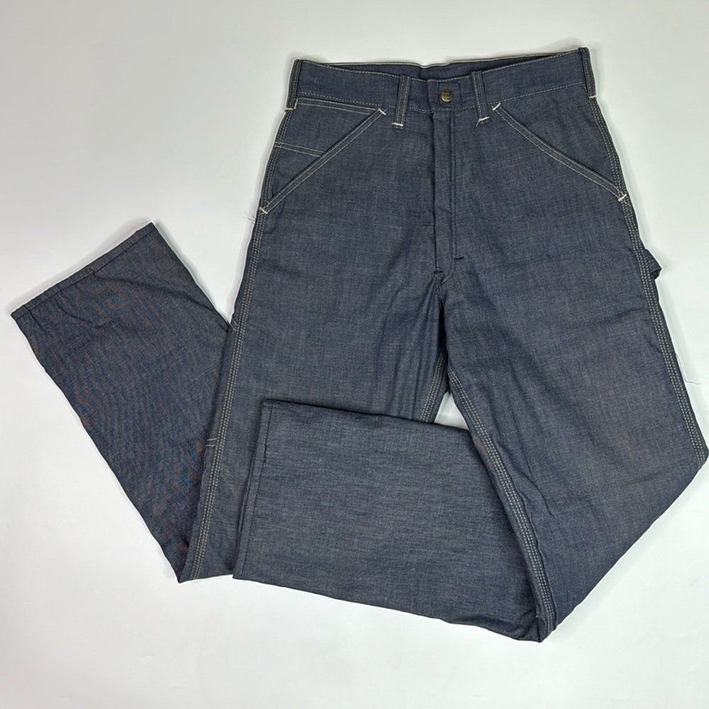 Vintage Sears Tradewear Union Made Red Insulated Jeans Size 30x32 60s